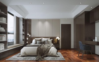 现代家居卧室3D模型下载